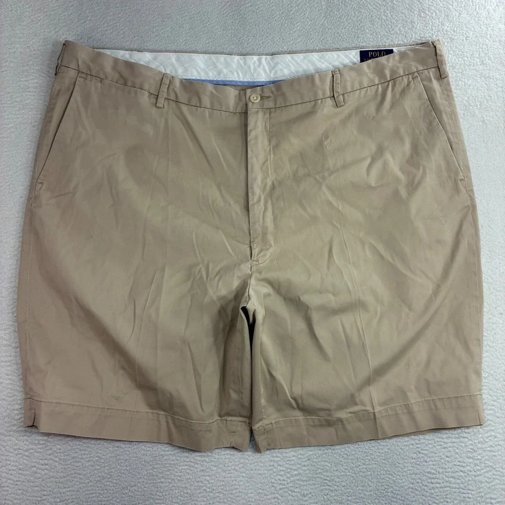 Polo Ralph Lauren Chino Shorts Men 46x9 Beige Stretch Classic Preppy Golf Summer
